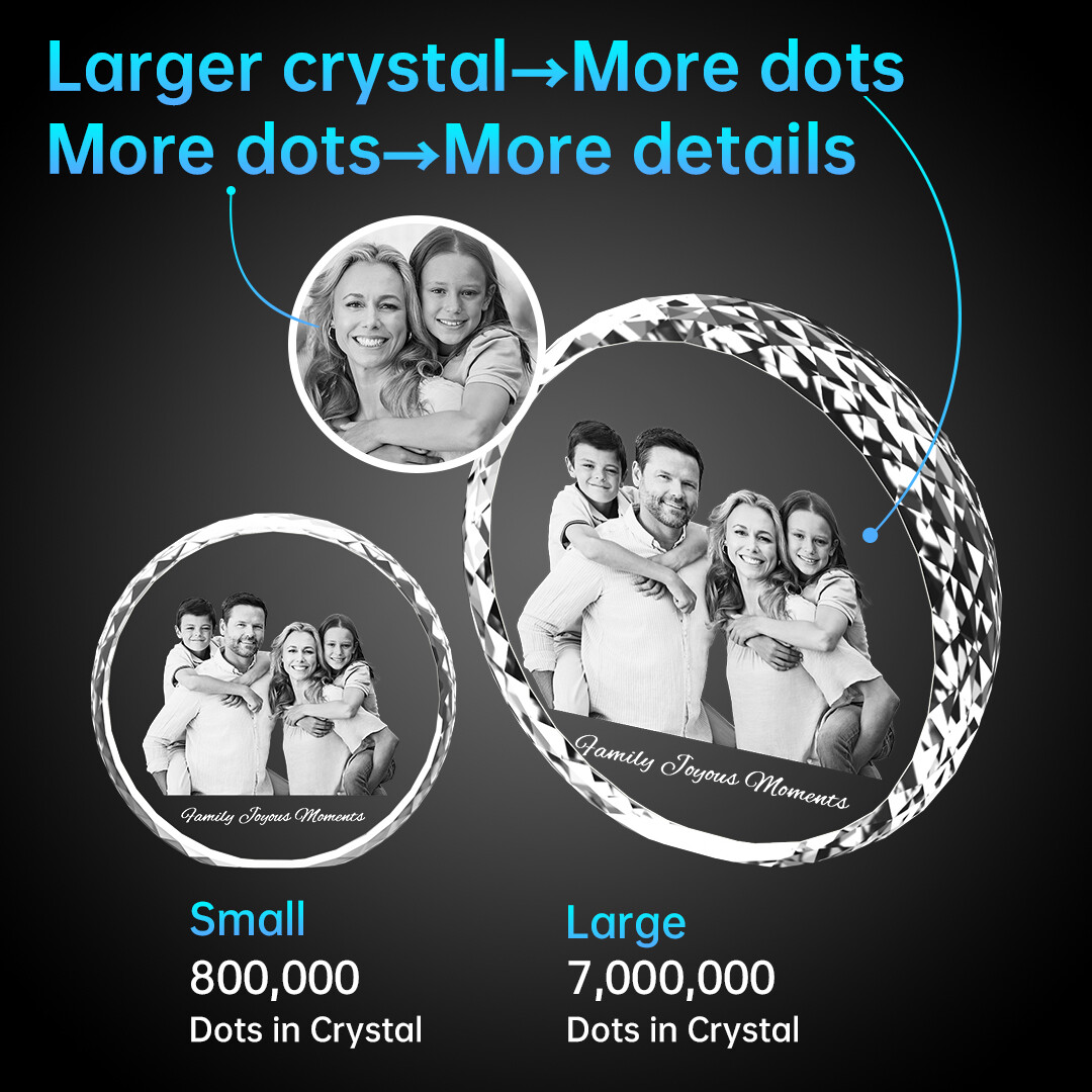 Custom 3D Crystal Gift with Your Favorite Photo For Birthday Anniversary Present