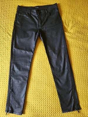 Pantalon THE KOOPLES femme en jean noir enduit coupe SLIM T36 FR - Photo 1/4