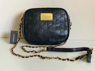 New Bebe Alana Embossed Logo Black Crossbody Sling Camera Bag Purse 78 Sale Ebay New Bebe Alana Embossed Logo Black Crossbody Sling Camera Bag Purse 78 Sale Ebay