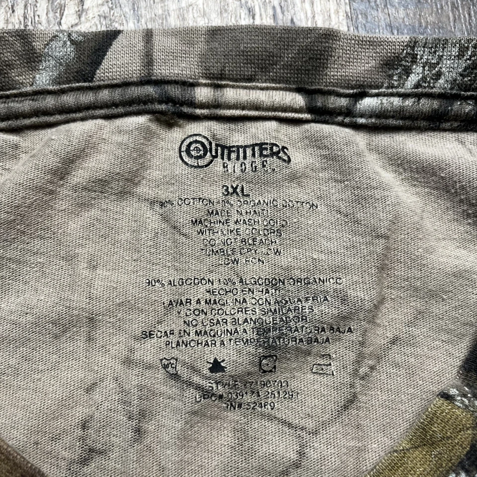 Outfitters Ridge 3-D Fusión Camuflaje Bolsillo Camiseta Talla-3XL Foto 4 de 4