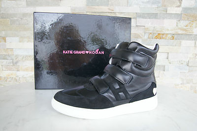 KATIE GRAND HOGAN Tod´s  37,5 High-Top Sneakers Schuhe schwarz NEU ehem UVP 425 