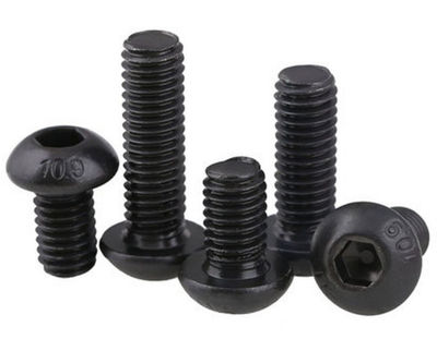 4#40 5#-40 6#32 8#-32 UNC CARBON STEEL 10.9 Bk Zinc BUTTON HEAD HEX SOCKET SCREW
