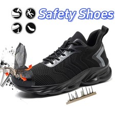 Men Fashion Sneakers Safety Shoes Steel Toe C...