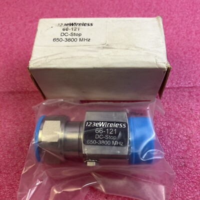 7/16 DIN Male to Female DC Stop/ DC Block 650-3800 MHz, 123eWireless 66-121