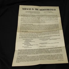 Miracle in the Mediterranean Jan 1943 WWII Flyer Australian Assoc of Britsh