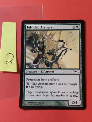 2003 Magic The Gathering Mirrodin #131 Tel-Jilad Archers, C, NF, Green, cd2