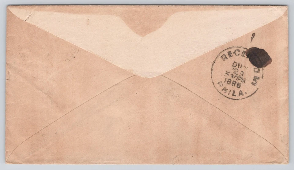 1889 Chestnut Numbo Morrisville Nursery Bucks Co PA Adv Postal Cover B1-5 - Image 2 of 2