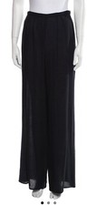 Giorgio Armani Silk Wide Leg Pant, Small, US4, IT40, Navy Blue , Ore-owned