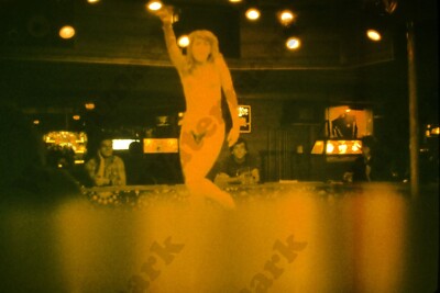 Pretty woman curvy exotic dancer on stage  candid 35mm Slide V8v16