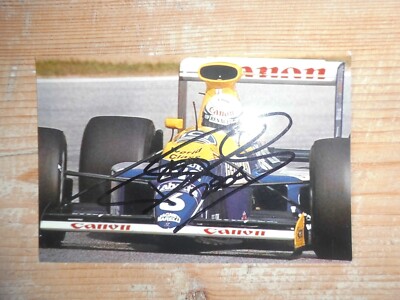 Carte Autographe Riccardo Patrese - Formule 1 - Originale (coins Abîmés)