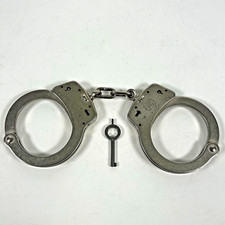 Vintage Smith  Wesson M-100 Police Handcuffs with original key MADE IN USA