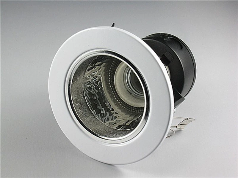 10 x 2.5inch White Round Recessed Downlight Casing Holder for E27 Bulb