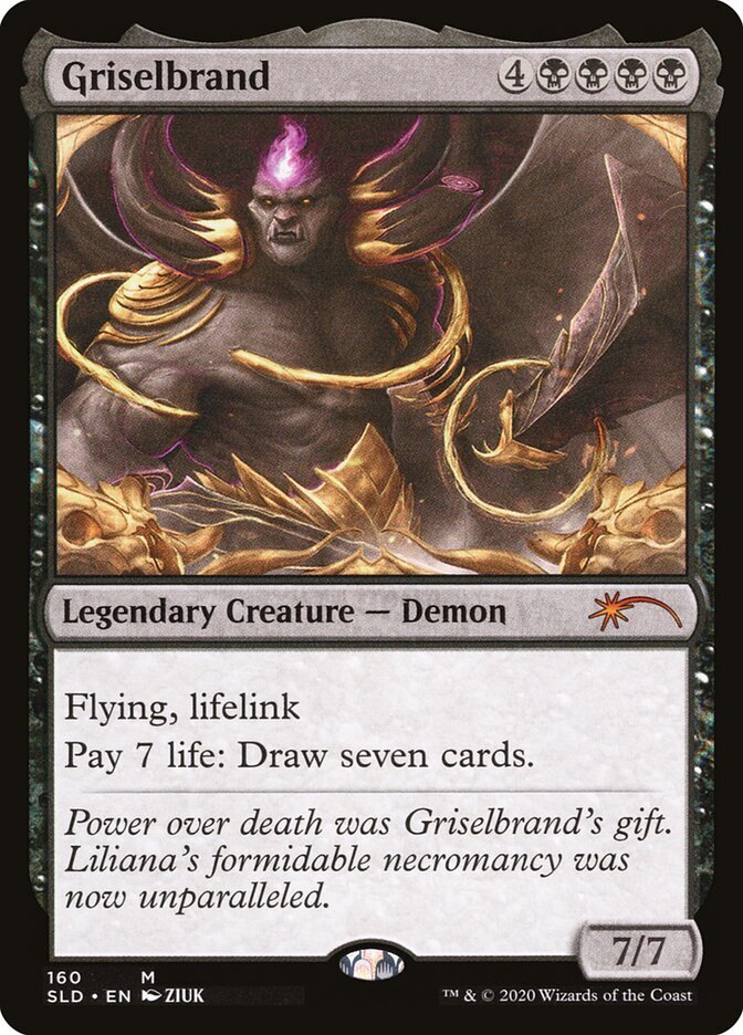 best black card draw mtg MTG Magic the Gathering Griselbrand (160/1292) Secret Lair Drop Series NM