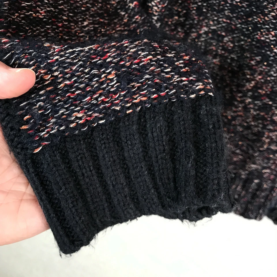 The Limited Sweater Womens XL Cowl Neck Oversized Navy Marled Gold PILLING Foto 4 de 4