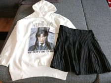 Neu C&A Mädchen Set Wednesday Hoodie +Rock Gr.146