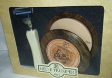 Geo F. Trumper a Gillette Fusion razor and soap set shave set read