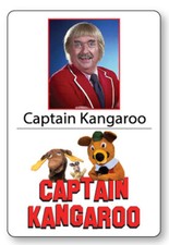 CAPTAIN KANGAROO KIDS TV SHOW NAME BADGE TAG HALLOWEEN COSPLAY MAGNET BACK