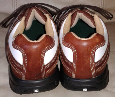 Men\'s FOOTJOY CONTOUR Golf Shoes 54246 Size 10.5 White & Brown Saddle Waterproof Men main image 4