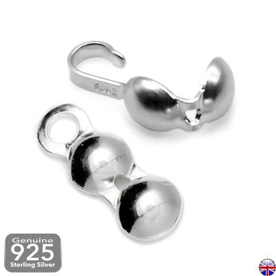 925 STERLINGSILBER Muschelschale Schalen Endkappe Knotenabdeckung Verbinder Bails _416