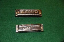 2 Vintage Harmonicas Hohner Bluesband Made in Germany  Swan 1020 Made in China