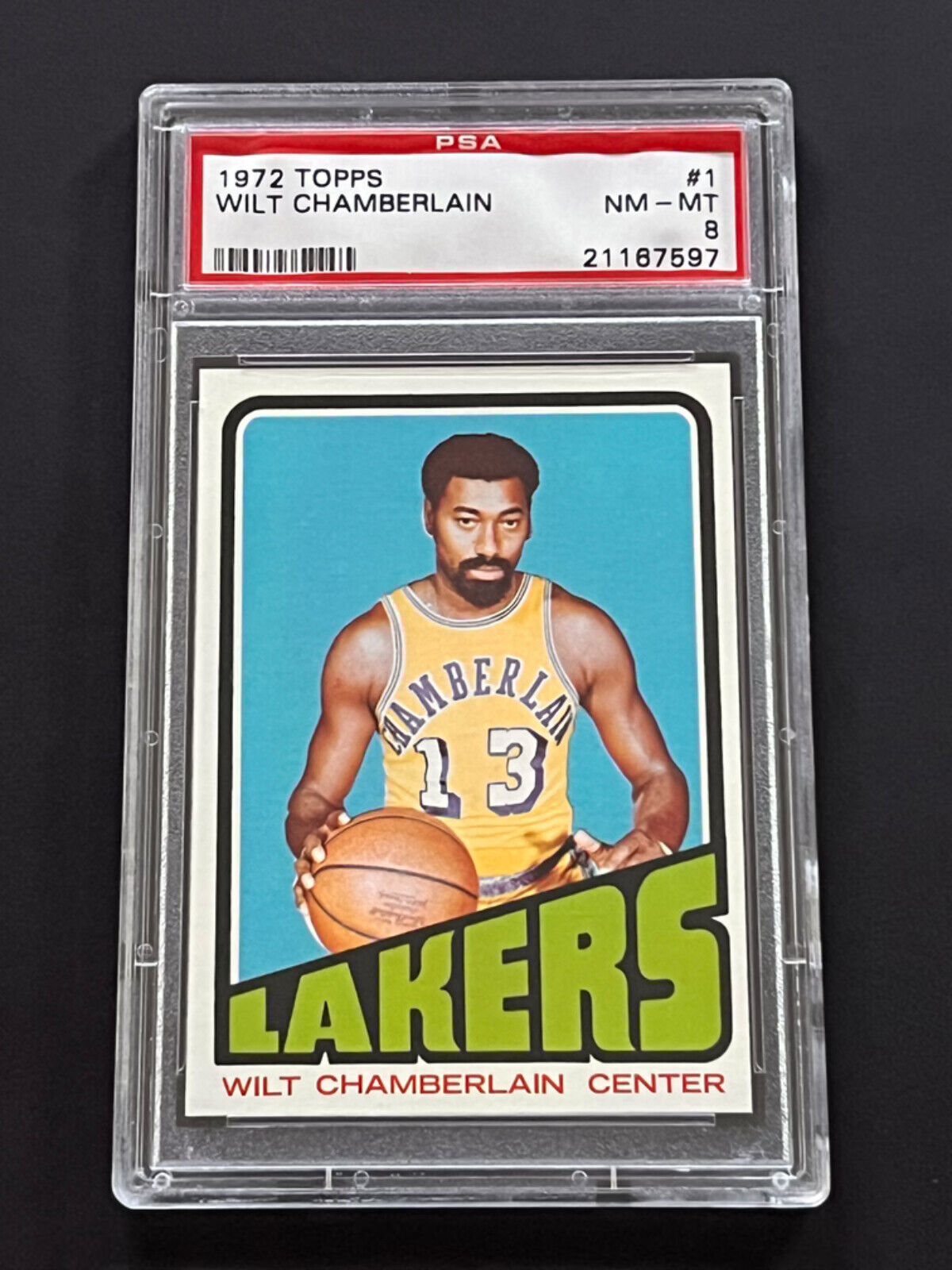 1972 Topps #1 Wilt Chamberlain PSA 8