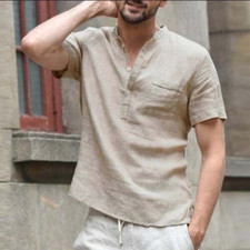 Blouse Short Sleeve banquet Dress Shirt Tops Fashion T-Shirts Men's Cocktail