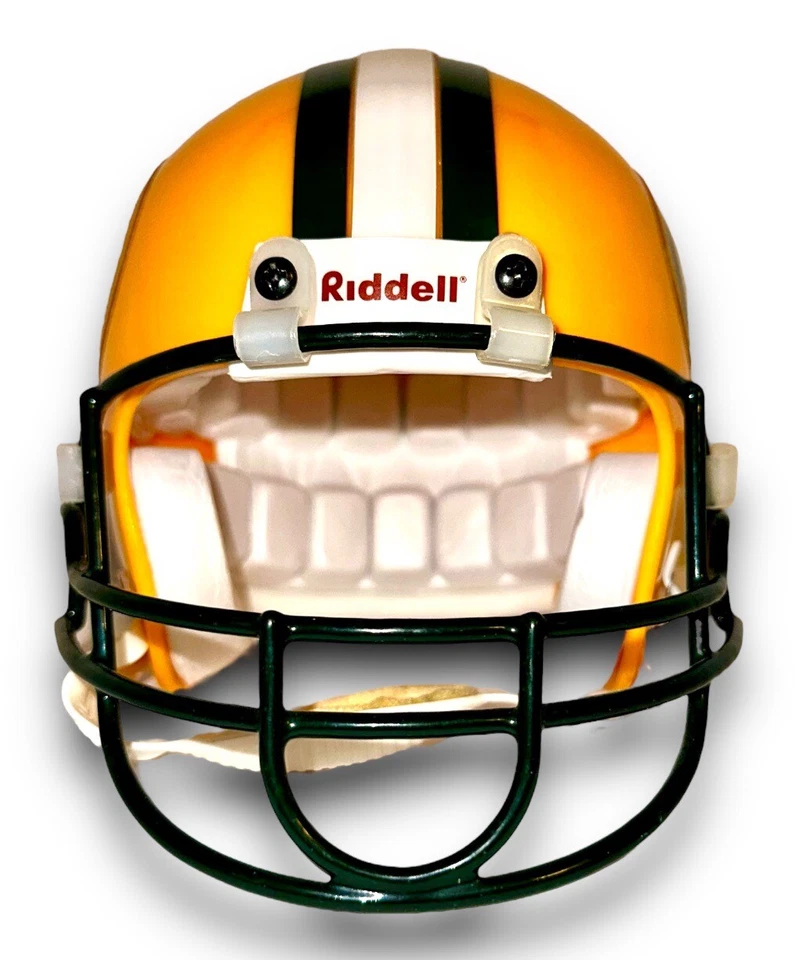 AHMAN GREEN AUTOGRAPHED SIGNED GREEN BAY PACKERS MINI HELMET w/COA MM HOLOGRAM - Image 2 of 4