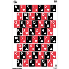 Allen Company EZ Aim 23x35 House of Cards Paper Targets 3 Pack Black Red 15655