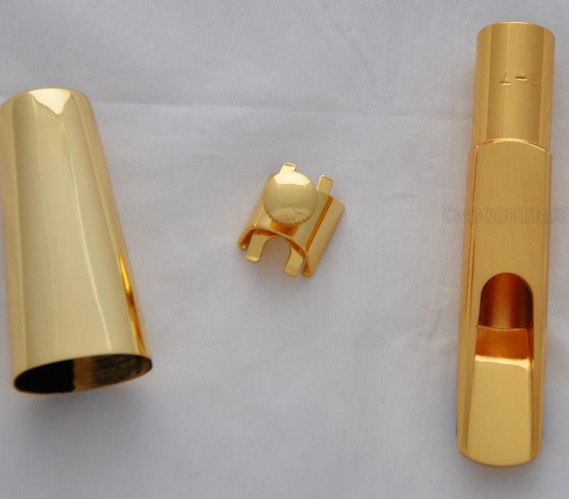 High grade B Model Metal Tenor Sax Saxophone Mouthpiece Gold plated