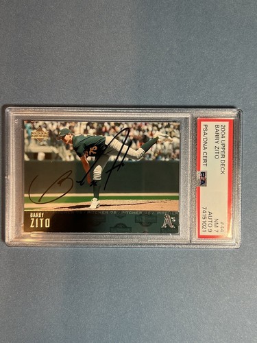 2004 Upper Deck - #44 Barry Zito; PSA 7 Auto 9 - Picture 2 of 3