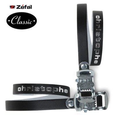 ZEFAL FAHRRAD LEDER RIEMEN SCHWARZ CHRISTOPHE 516 PEDALRIEMEN TOE STRAPS RENNRAD