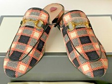 New Authentic Gucci Princetown Tweed Loafer Mules Flats Eur 35 / US 5