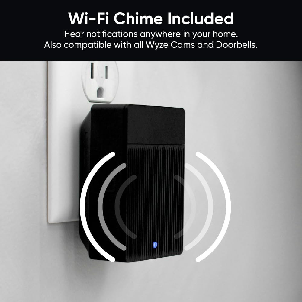 Wireless Duo Cam Video Doorbell (Chime Included), Battery Powered, 2K Full HD Vi