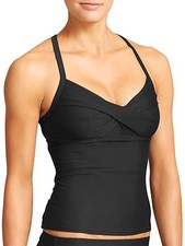NWT Athleta Twister Tankini Swimsuit Top, Black SIZE 34 B/C    964875 /E221-2