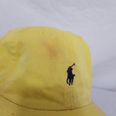 Vintage Polo Ralph Lauren Leather Strapback Hat Cap Spell Out Dad