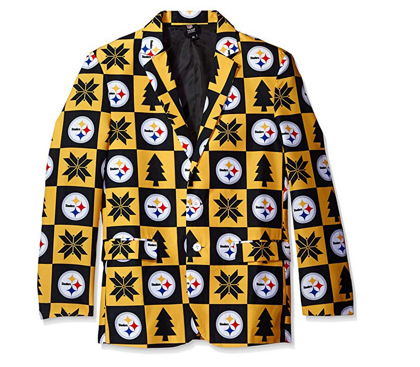 Мужская деловая куртка FOCO NFL Pittsburgh Steelers с нашивками Ugly, желтая