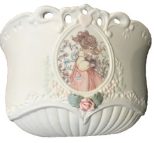 PRECIOUS MOMENTS COLLECTION ENESCO VTG 94 PORCELN BISQUE BOWL PRETTY GIRL VGUC