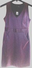 New Women's Gap Plum Sheath Dress Sleeveless with front pockets Classic Workware