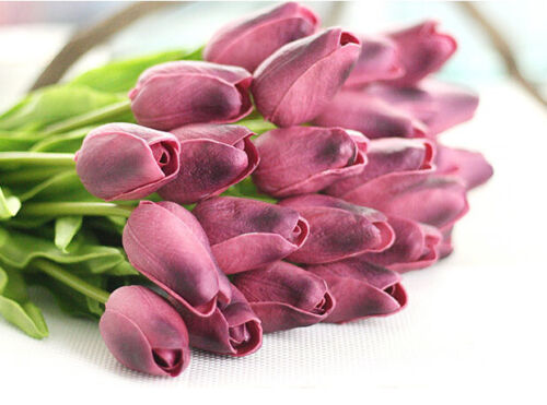 Tulipán artificial con flor falsa toque real para decoración del hogar y fiesta COMPRA 2 OBTÉN 1 GRATIS - Imagen 36 de 37