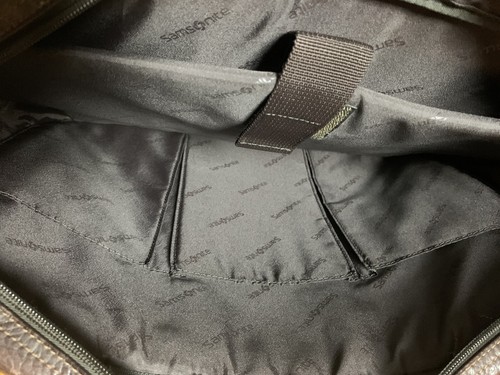 Classic Samsonite Genuine Leather Laptop Shoulder Strap Briefcase Brown - Picture 14 of 23