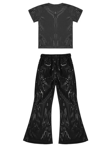 Outfit da discoteca per bambini ragazze set palco festa girocollo lucido - Foto 8 di 64