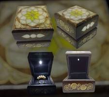 Wood illuminated Ring Box Handmade Wooden box Handicrafts Engagement Box