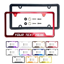 Newlaser Etched Customize Stainless Steel License Plate Frame Metalcaps-magentis
