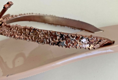 MELISSA Harmonic Star Chrome Thong Flip Flops Jelly Sandal Champagne pink Size 8 - Picture 7 of 8