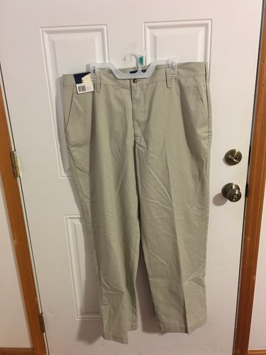 FLAT FRONT LIGHT BROWN DRESS PANTS 