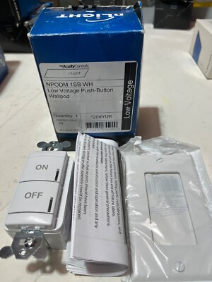 NIB ACUITY CONTROLS NPODM 1SB WH Low Voltage PUSH BUTTON WALLPOD 208YUK NEW