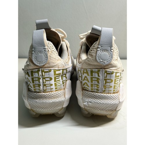 Botines de béisbol Under Armour Brice Harper 7 Elite TPC para hombre talla 9 blancos y dorados - Imagen 4 de 9