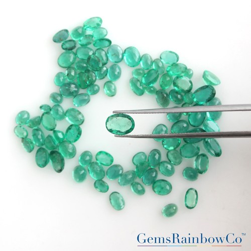 Natural Emerald Round, Oval Faceted Loose Gemstones, Zambian Green Emerald, #899 - Picture 17 of 21