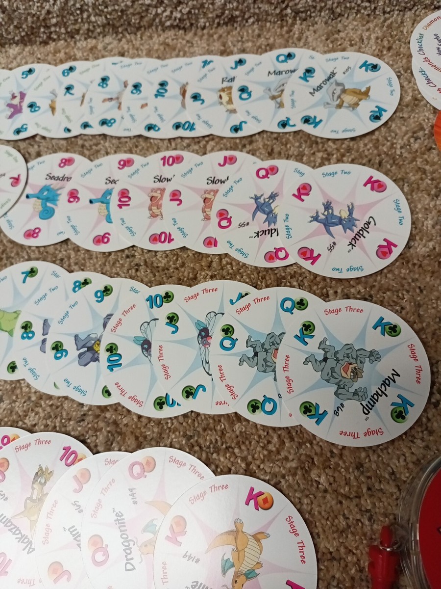 1999 Vintage Complete Pokémon Rummy Game Playing Cards with