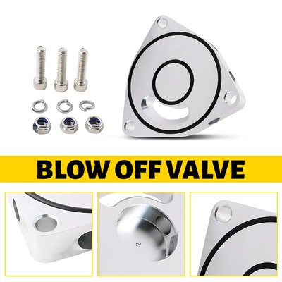 Off Blow Valve Plate Spacer Silver Adapter BOV For 2015-2021 Honda Civic Vortex